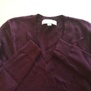 Ann Taylor LOFT wool blend lightweight V-neck sweater XS